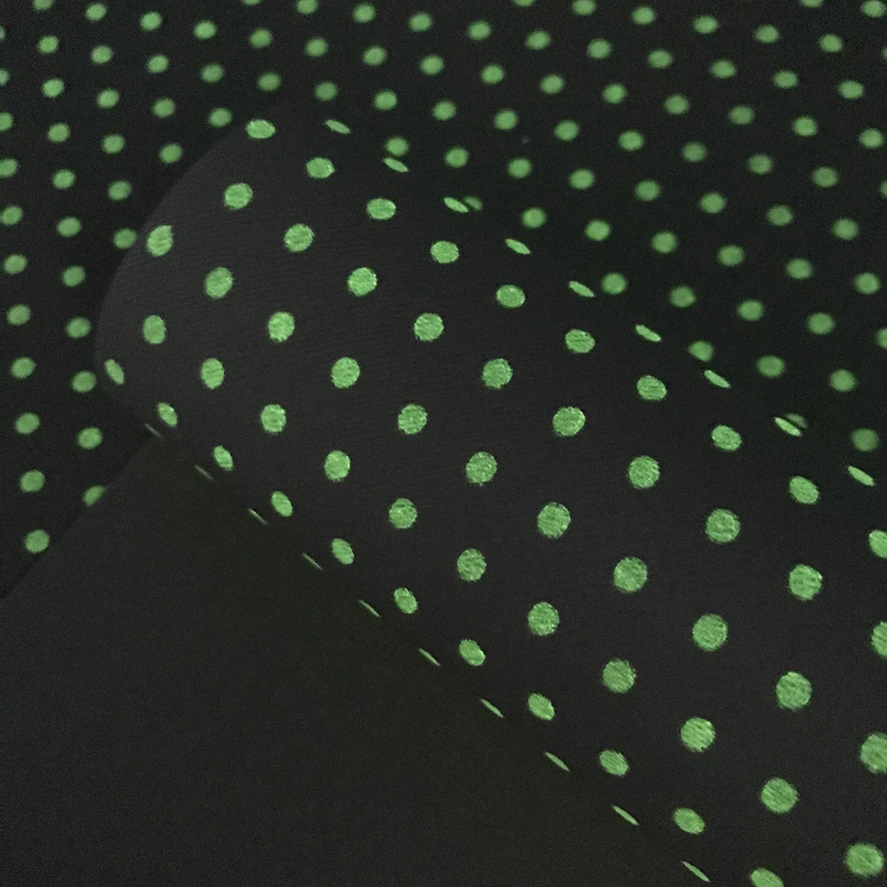 David accessories 20*34cm Dots Printed Glow in the Dark Ink Synthetic Leather faux leather fabric DIY Handmade Materials,1Yc8256