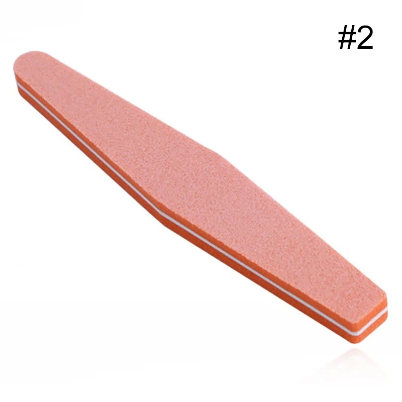 Каплевидная пилка для ногтей моющаяся шлифовальная Полировка Ногтей смешанные цвета Маникюр Педикюр ногтей DIY Инструменты для дизайна - Цвет: 25