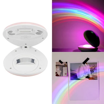 

Portable Shell Shape Led Lamp Night Lamp Rainbow Projection Lamp USB Charging Lamps