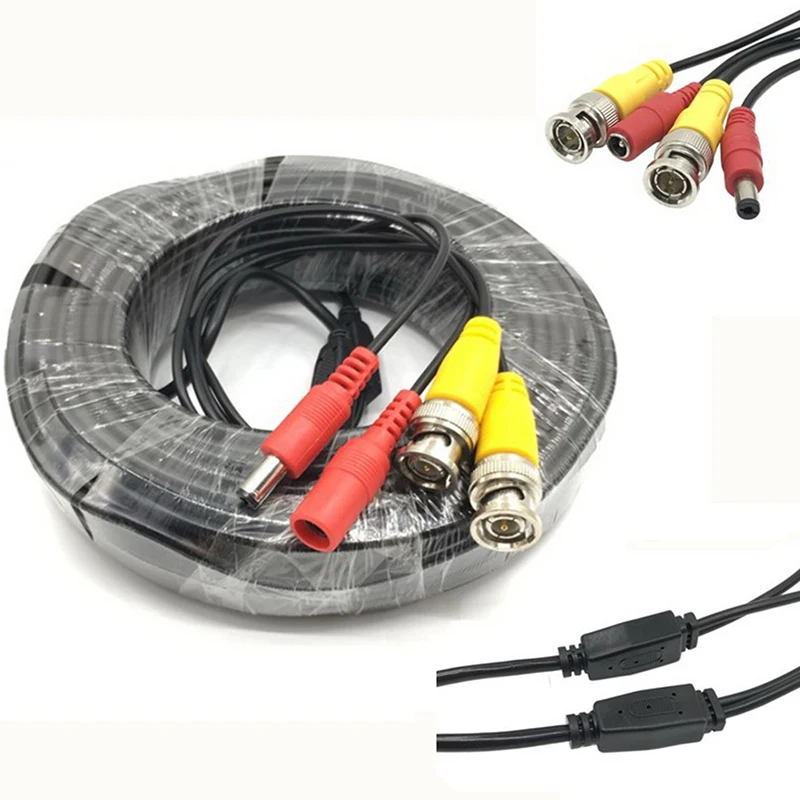 Sistema de grabación de cámara DVR CCTV, Cable de vídeo, alimentación de CC, accesorios de instalación de Cable BNC de vigilancia de seguridad, 1 unidad, 5M/10M/20M/30M