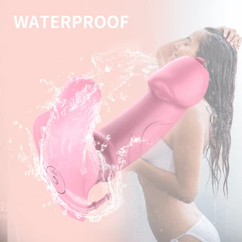 Portable Panty Dildo Vibrator Sex Toys for Woman Invisible Wear Clitoral Stimulator Wireless Remote Tongue Licking Vibrators 3