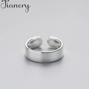 

JIANERY Vintage Finger Jewelry 925 Sterling Silver Smooth Rings For Women Men Boho Bohemian Style Wedding Rings