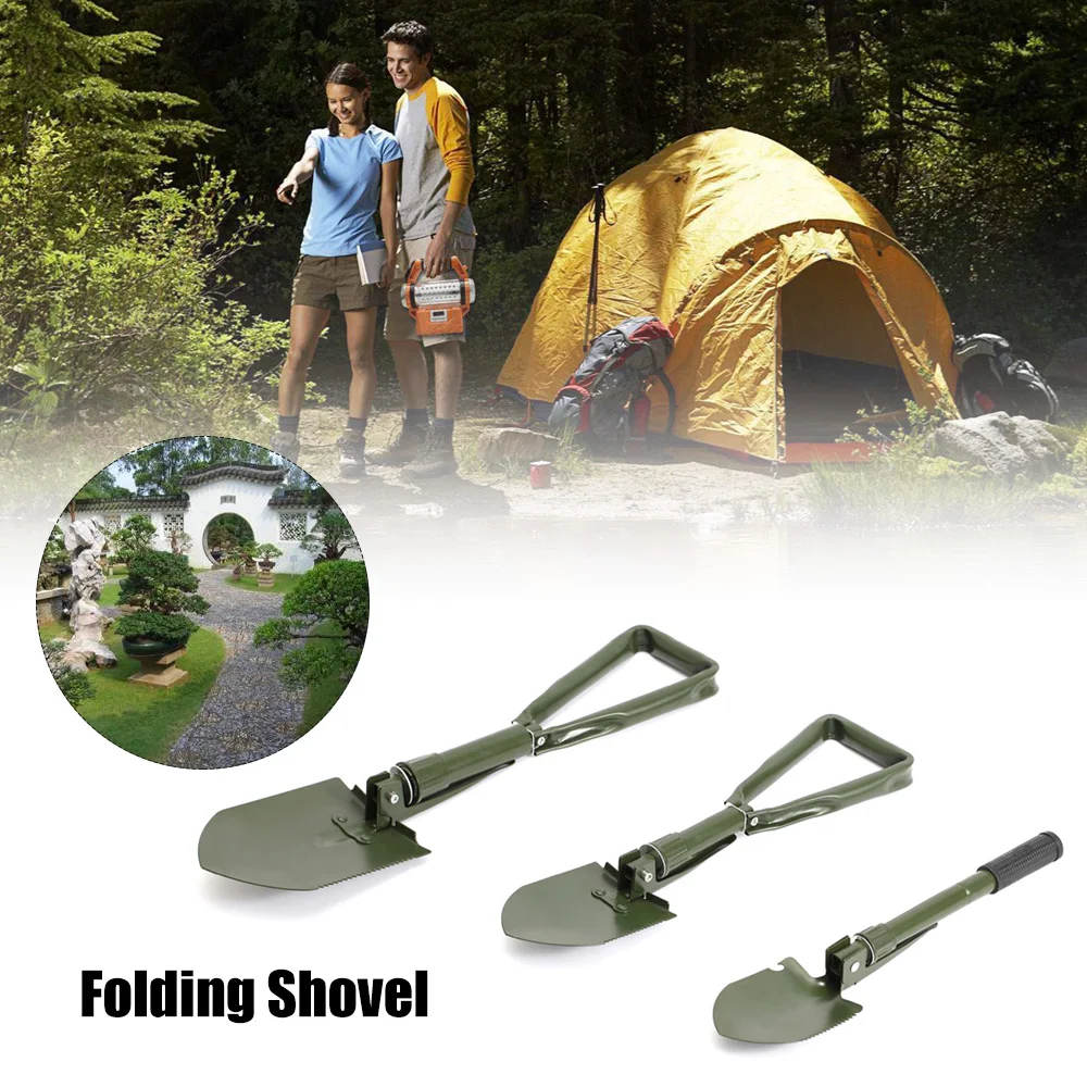 Folding Shovel Portable Outdoor Trowel Blade Survival Shovel Multifuntional Shovel for Camping Gardening Snow Removal