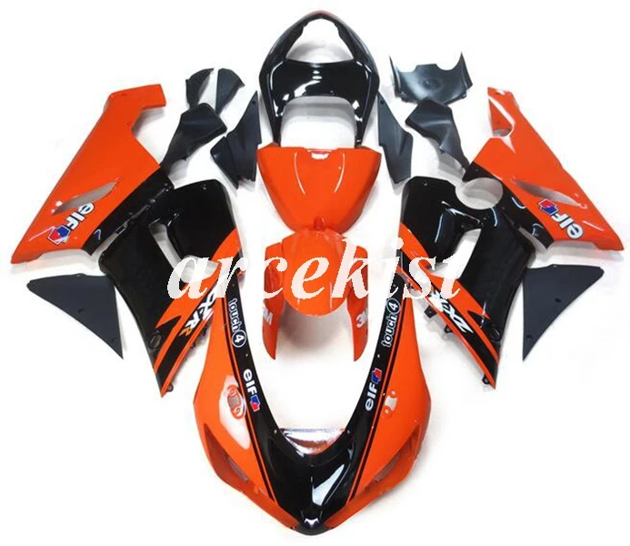 ABS мотоцикл обтекатели комплект подходит для kawasaki Ninja ZX6R 636 2005 2006 05 06 6R ZX-6R Кузов Набор на заказ черный WEST