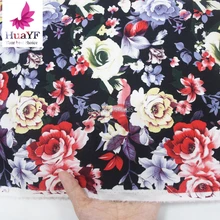 Новое поступление хлопковая ткань Красивая большая Роза печатная хлопковая ткань для DIY швейная ткань для вышивания, лоскутного шитья, одежды