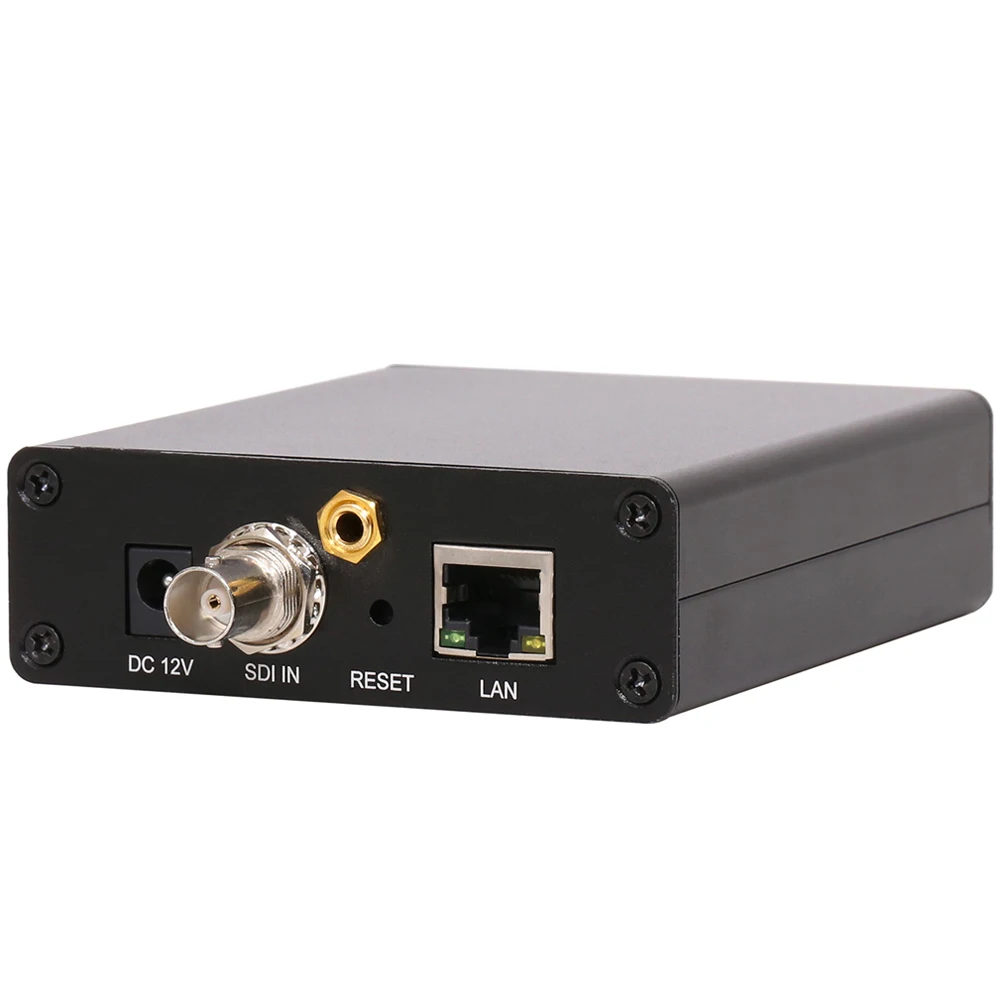 Преобразователь HEVC H.265 H.264 SD HD 3G SDI в IP потоковое видео аудио конвертер с SRT RTSP RTMP UDP