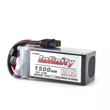 

AHTECH Infinity 4S 14.8V 1500mAh 85C Graphene LiPo Battery XT60 Support 15C Boosting Charger