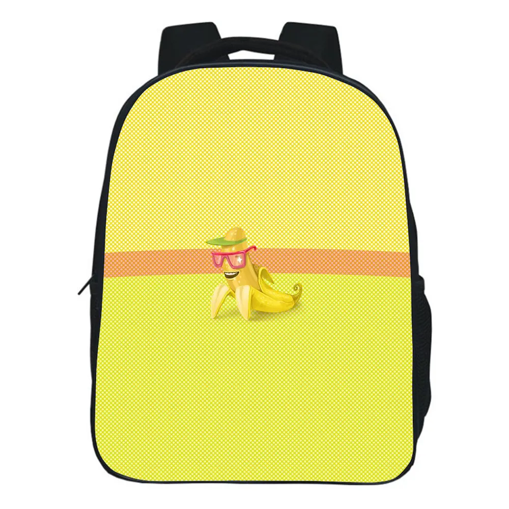 Banana fish backpack boys girls bag Double-layer backpack teen schoolbag Unisex 12 inch rucksack mochila. Support custom logo
