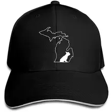 Для мужчин Wo Для мужчин s панель в форме французского бульдога Michigan шляпный Бейсбол Кепки
