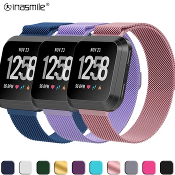 

Elegant Milan stainless steel Magnetic bracelet for Fitbit Versa Strap For Fitbit Lite Versa 2 Watch band correa watch band