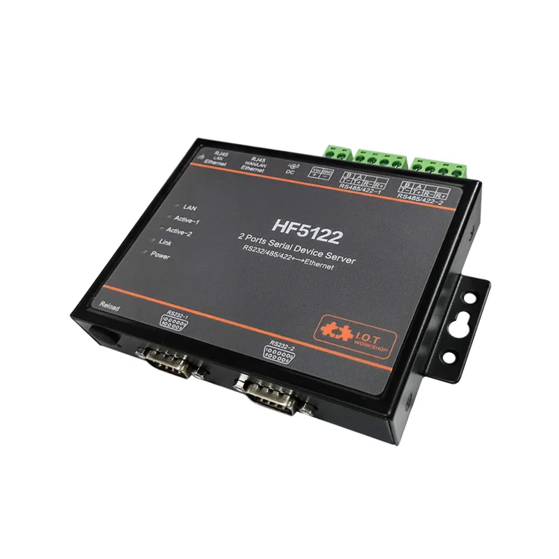 HF5122 промышленный последовательный Ethernet бесплатно RTOS серийный 2 порта передачи конвертер последовательный сервер