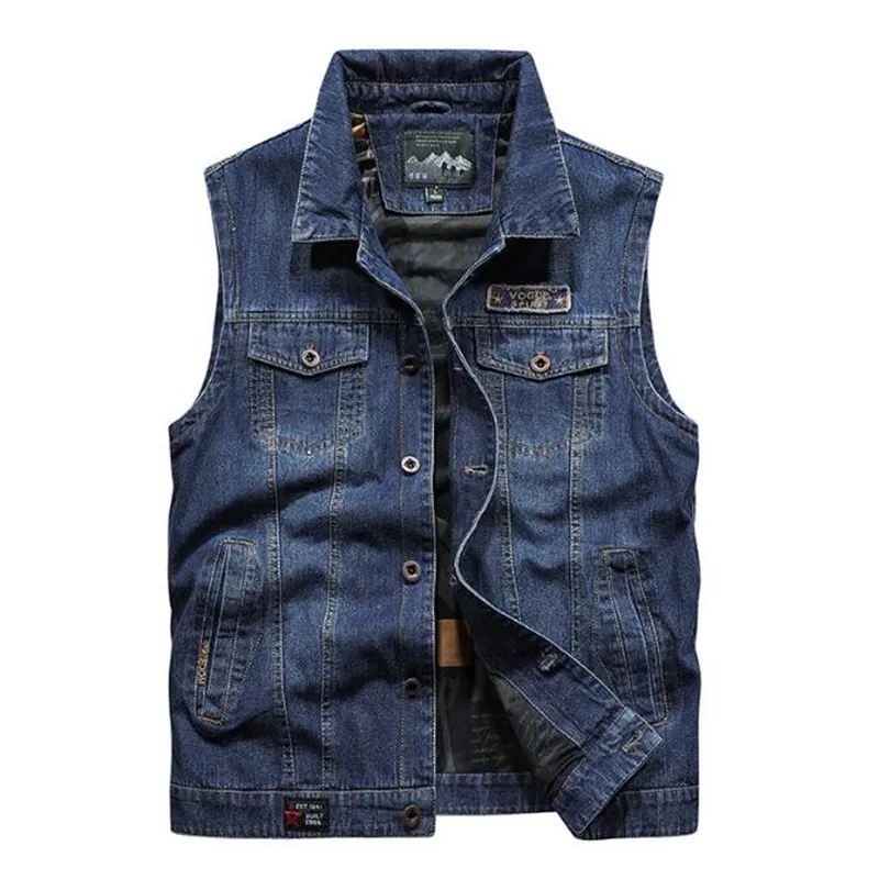 Waistcoat Coat Denim Vest Men Outdoors 