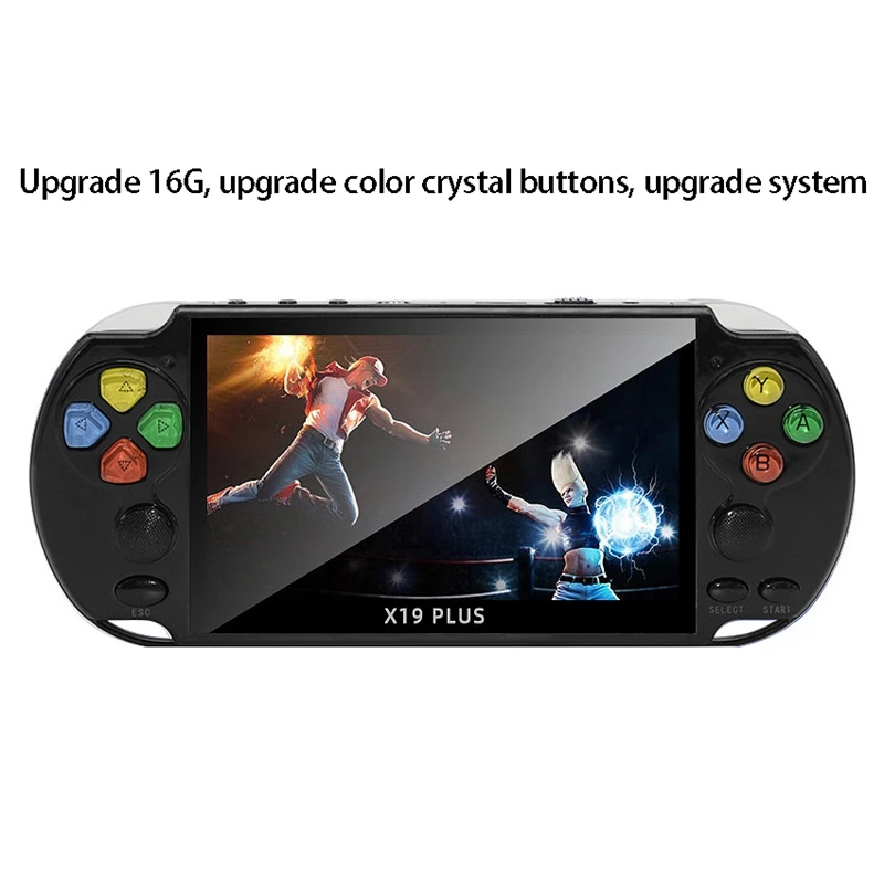 X19 PLUS Ретро портативная Аркада 5 1 дюйма PSP игровая консоль большая Sn NES GBA двойная
