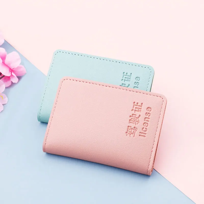 2 Card Slot Driver License Case PU Leather Driving License Card Case Protective Vertical Driving Holder
