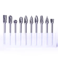 

Tungsten Steel Solid Carbide Rotary Files Diamond Burrs Set Fits Rotary Tool for Woodworking Drilling Carving