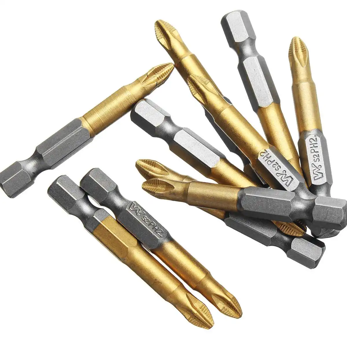 Набор отверток Philips PH2 с шестигранным хвостовиком 10 шт. Нескользящие отвертки и