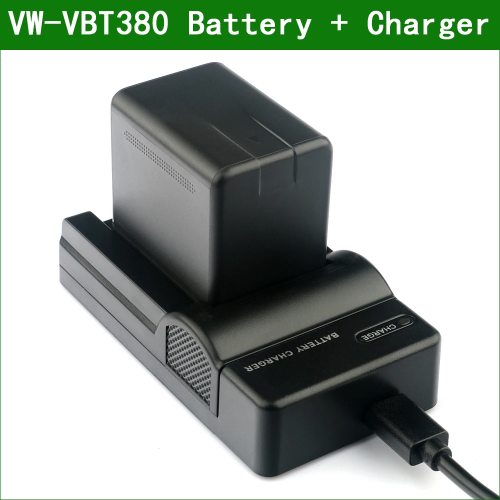 Lanfulang Vw-Vbt380 Batteria Ricaricabile Batterie Della Macchina Fotografica Per Panasonic Vw-Vby100 Vw-Vbt190 Hc-V110 Hc-V130 Hc-V160 Hc-V201