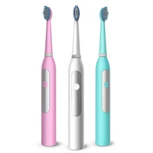 Электрическая зубная щетка Sonic отбеливание зубов водонепроницаемый портативный с 2 зубная щетка для ухода за полостью рта сменные инструменты для здоровья полости рта