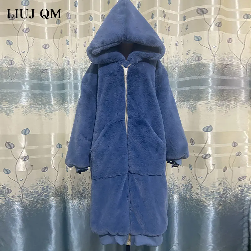 Oversized Winter Faux Fur Coat Women Parka Long