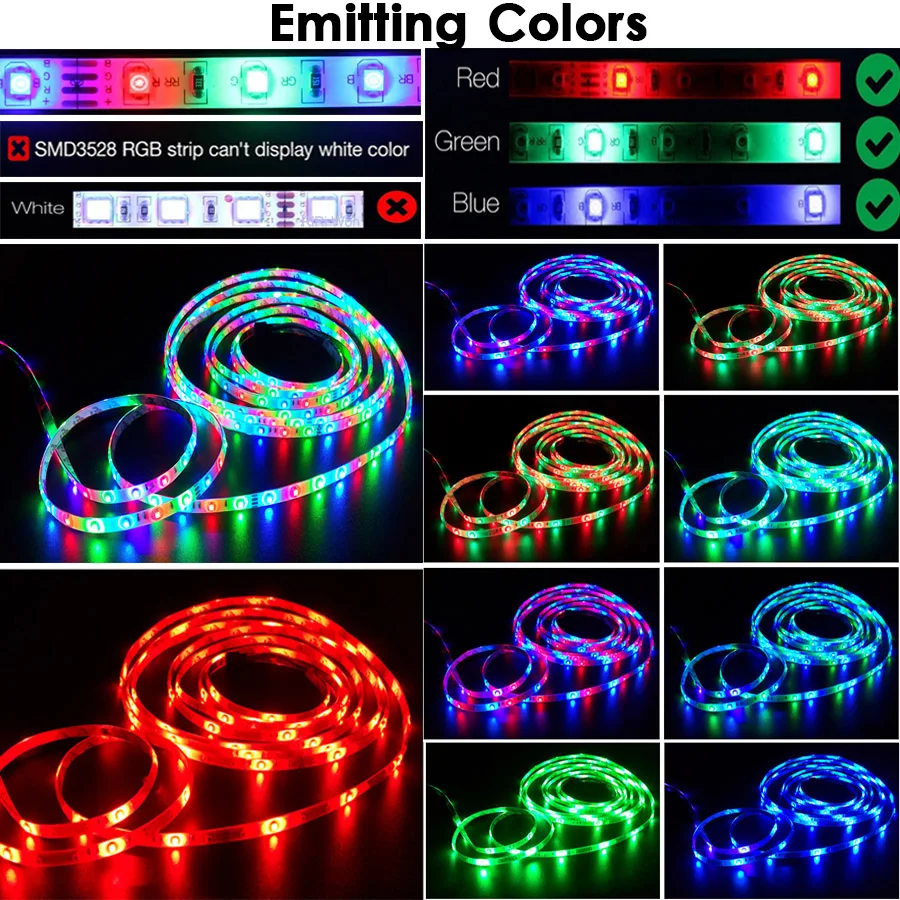 Водонепроницаемый светодиодные полосы 12V многоцветный Rgb светодиодный