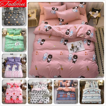 

Creative Fashion Duvet Cover Sheet Pillowcase Bedding Set Kid Child Boy Girl Soft Cotton Single Twin 1.2m 1.35m 1.5m 1.8m 2m Bed