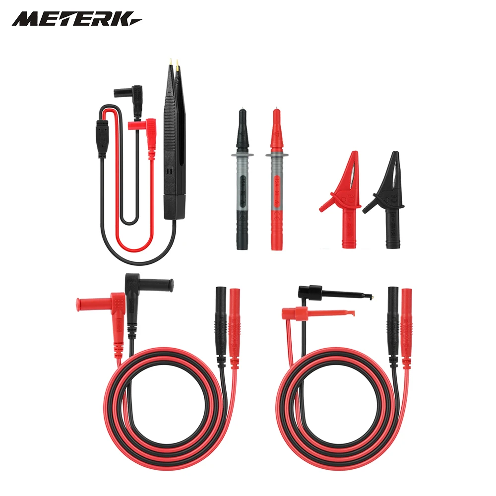 

Hot New Meterk MK29 Electronic Test Lead Kits For Digital Multimeter tester with Alligator Clips Replaceable Probes Tips Accesso