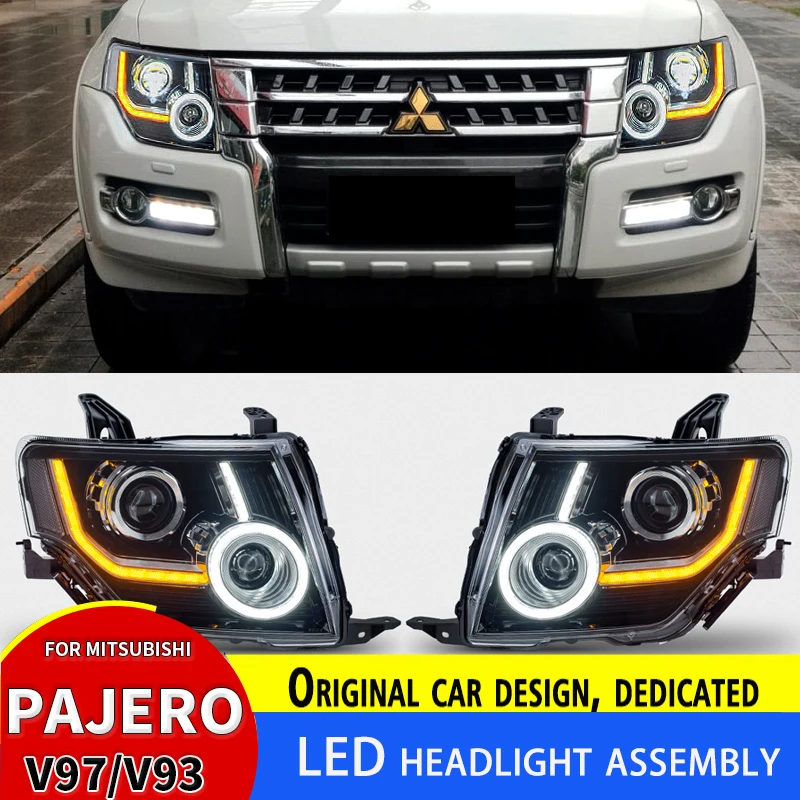 

2004~2021 For Mitsubishi Pajero V97 V93 V73 Headlight Bulbs(LED) Double Lens Streamer Headlights Shogun Head Lamp Assembly