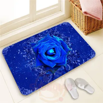 

Sell Well Custom Beautiful rose #5 Doormat 100% Polyester Home decor Non-slip Floor Mat Bath Mats#1031@31