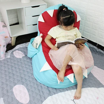 

Fashion Creative Storage Bag Kids Toy Shark Shape Plush Bag Stuffed Animal Chair Party Gift Children's Toy Organizer Storage