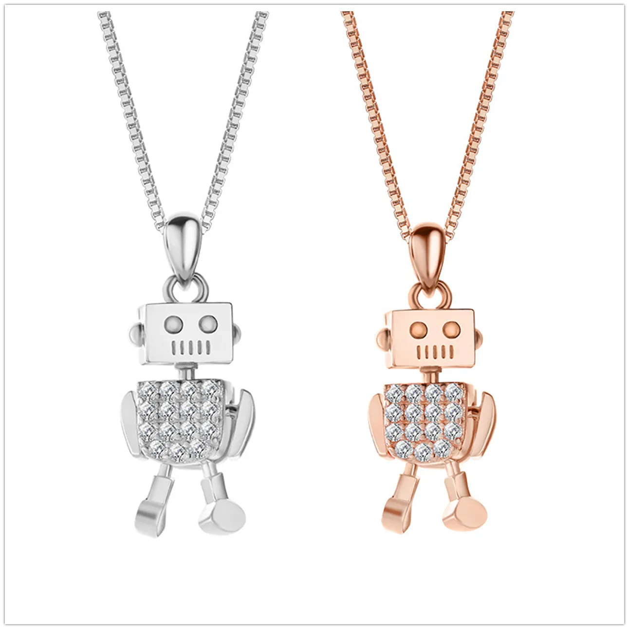 

Женское ожерелье из серебра 925 пробы, с розовым золотом