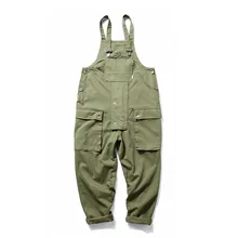 Винтажные военные мужские брюки карго комбинезоны американская мода свободные боковые карманы хип хоп мужской комбинезон рабочие брюки пара подтяжки брюки