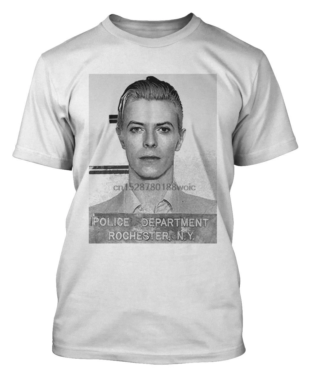 Футболка с Дэвидом Боуи Bowie Mug Shot футболка Ziggy Glam Rock Pop Dtg|Футболки| |