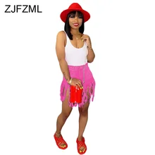 Сексуальные джинсовые шорты с кисточками в стиле пэчворк, женские модные облегающие джинсы с высокой талией, большие размеры, уличная одежда на молнии, Клубные брюки для вечеринок