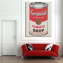 Campbells суп от Andies Warholer Арт холст плакат картина маслом настенное изображение, принт современная домашняя спальня украшения рамки HD