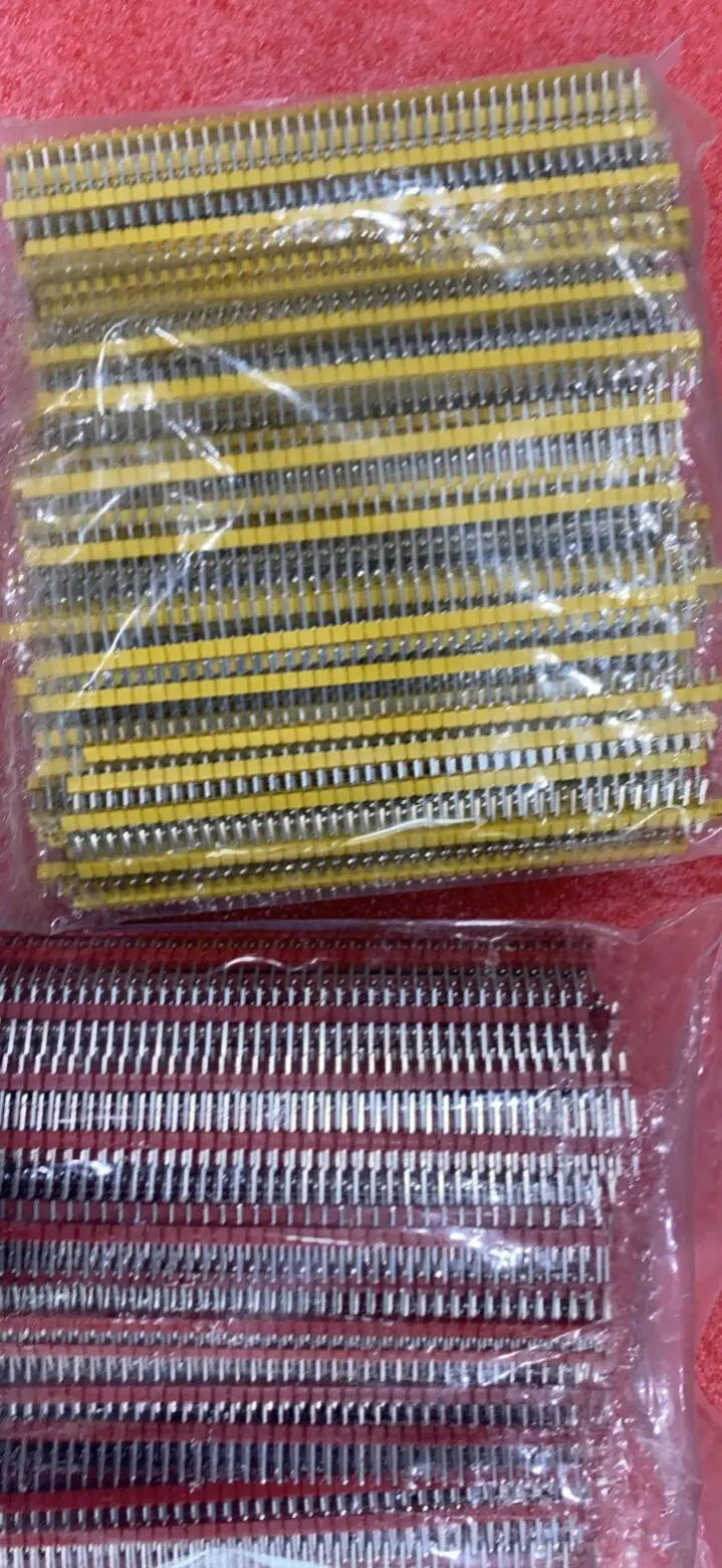 40Pin 2.54 mm 1X40P 1*40 Male Single Row Pin Header Strip PCB 200PCS -1lot | Электронные компоненты и