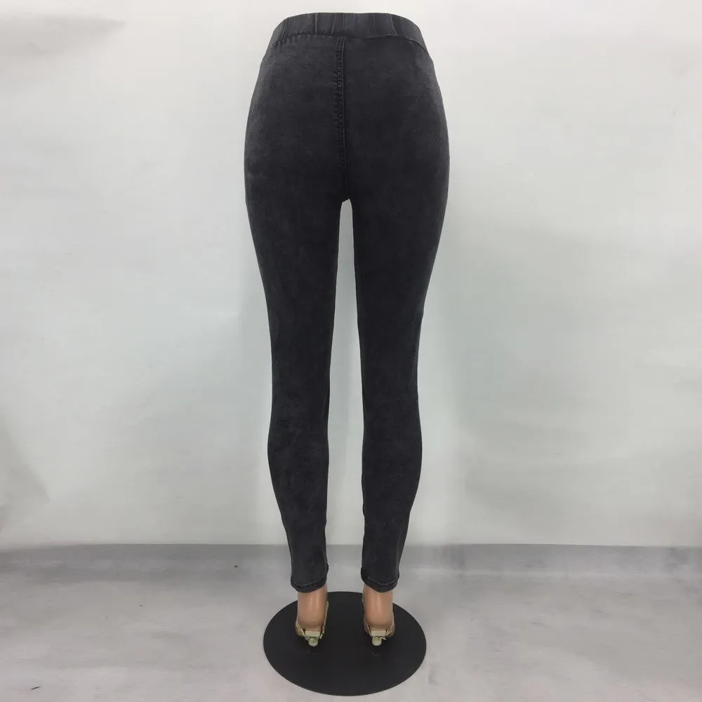 Новый для женщин высокая талия леггинсы для узкие джинсы резиновые эластичные с поясом облегающие брюки девочек пикантные Push Up Bodycon Джинс
