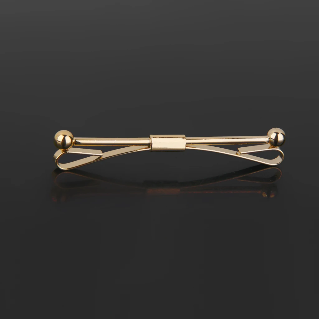 Phenovo Alloy Necktie Shirt Tie Collar Pin Tie Clip Clasp Bar Brooch Men Accessory For Jewelry Making Accessories -Gold