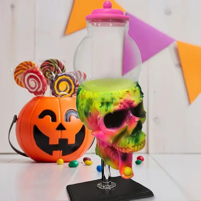 Halloween Decoration Skull Candy Jar, Cookie Jar, Storage Jar, Portable  Candy Jar, Skull Ornament, Halloween Decorative Supplies, Holiday  Atmosphere Decoration, Halloween Essentials - Temu