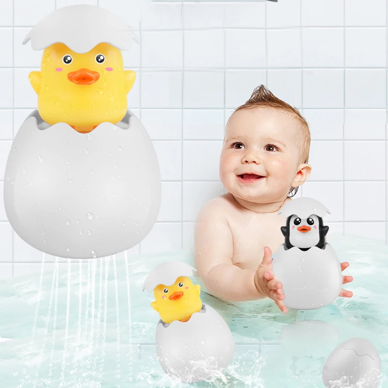 Милая Мода креативный спрей для воды маленькая Желтая утка Пингвин игрушки для ванной детская Ванна вода ванны игрушки