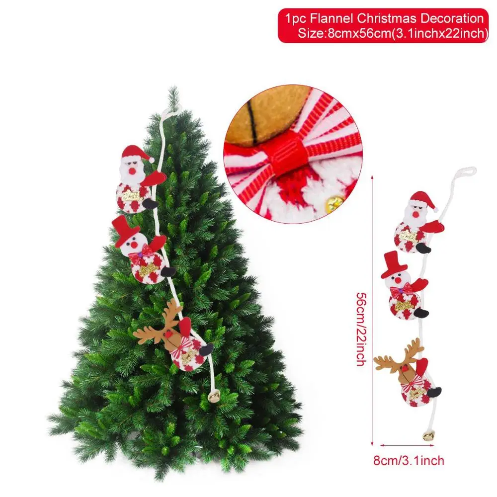 Red Plush Huiran Merry Christmas плюшевые подвески рождественские украшения для дома Висячие рождественские украшения Navidad год Natal Noel - Цвет: Red Plush