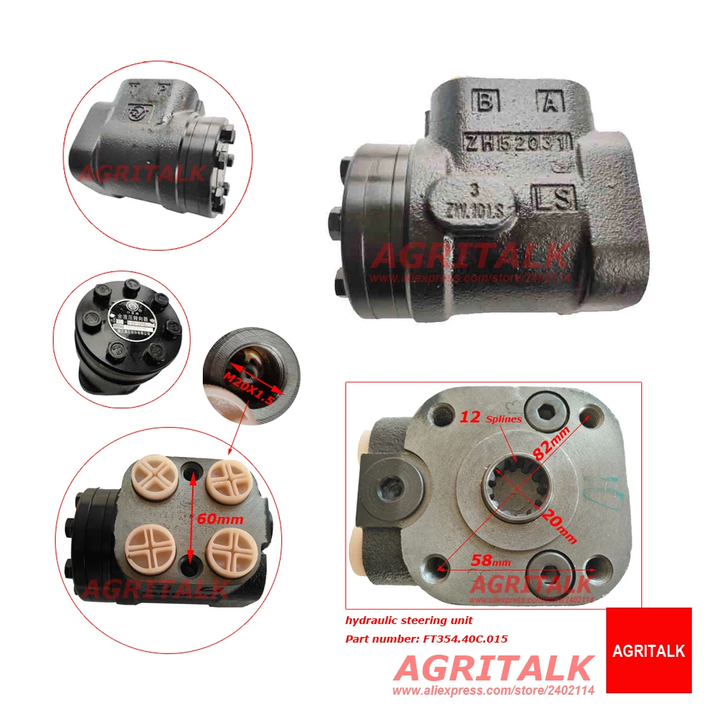 FT354.40C.015, the hydraulic steering unit for Lovol FT354 series tractor
