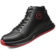 DEWBEST/зимняя мужская защитная обувь; уличные теплые водонепроницаемые Нескользящие Зимние ботильоны; толстая плюшевая резиновая зимняя Рабочая обувь