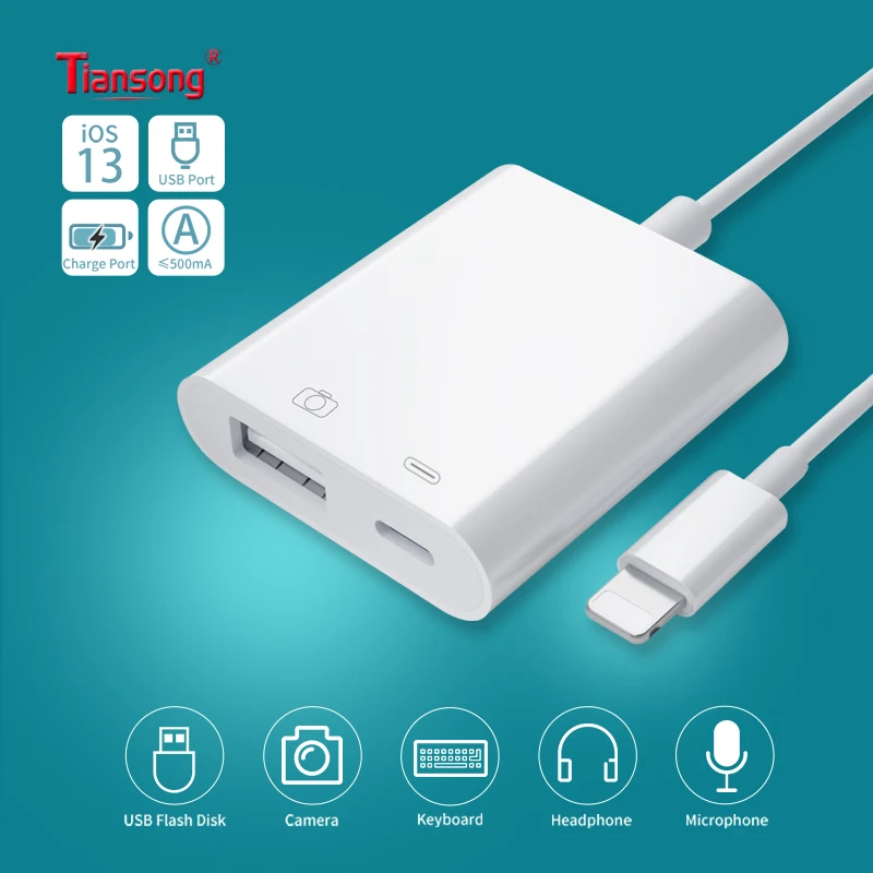Cellphone Aux Adapter Cable OTG 8 pin to USB & Charger 2 in 1 Smartphone Splitter for Phone 6 6 S plus Pad Pro Cellphone Aux Adapter Cable OTG 8 pin to USB & Charger 2 in 1 Smartphone Splitter for Phone 6 6 S plus Pad Pro