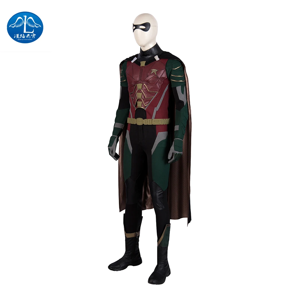 Teen Titans Robin Dick Grayson Cosplay Costume Outfit Uniform Jumpsuit Suit 