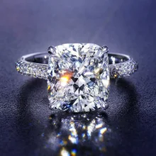 Роскошные женские кольца Moissanite с кристаллами циркония для женщин имитационный поделочный Камень свадебное Помолвочное Драгоценное кольцо дропшиппинг подарки