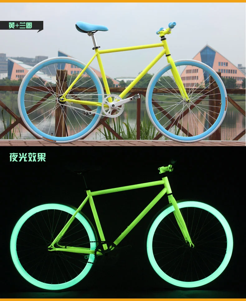 Top New X-Front brand Luminous High-carbon steel fixed gear Bike 700C students bicycle down road retro bicicleta 1