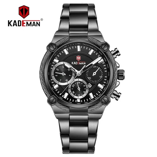 Новое поступление Kademan женские часы Уникальный дизайн роскошное платье женские наручные часы 3TAM полностью Стальные кварцевые часы модные повседневные 836 - Цвет: 836-BBB