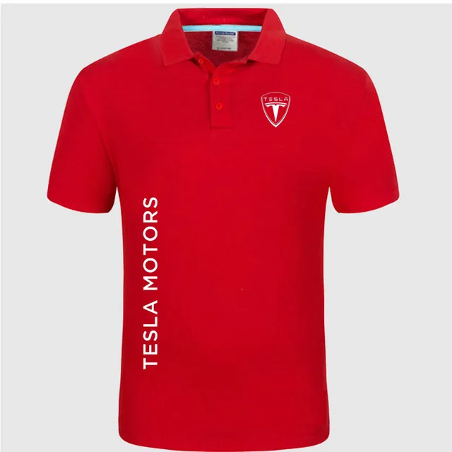 Brand New Men's Tesla logo Polo Shirt unisex Polo shirt Men Cotton Short Sleeve shirt clothes SizeS- XXXL m d - Color: 3