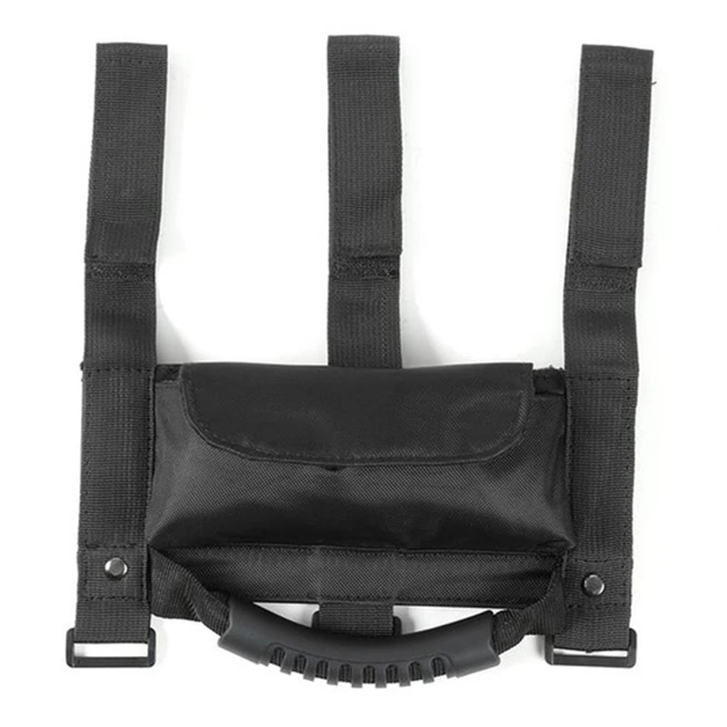 

Car Roll Bar Grab Handle with Sunglasses Holder Storage Bag Armrest Pouch Bag Accessories for Jeep Wrangler Cj Tj Jk Jl