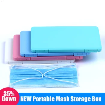 

Mask Storage Box mask holder Portable Dust-Proof Moisture-Proof Children's Student Mask Box For Home Office Multiple colors